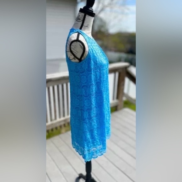 Speechless Sky Blue Scalloped Lace Yoke Shift Dress LIKE NEW CONDITION!​​​ - Picture 2 of 10